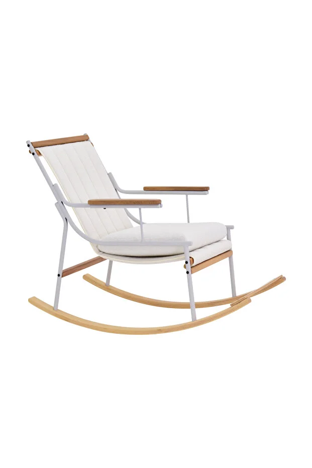 Bal Ahşap-Metal Teddy Sallanan Koltuk Tv Sandalyesi